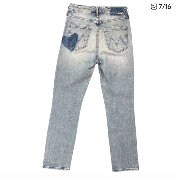 Mother Superior Button Fly Dazzler Ankle Jean  I Confess Heart Back Pocket Sz 26 - Picture 5 of 13
